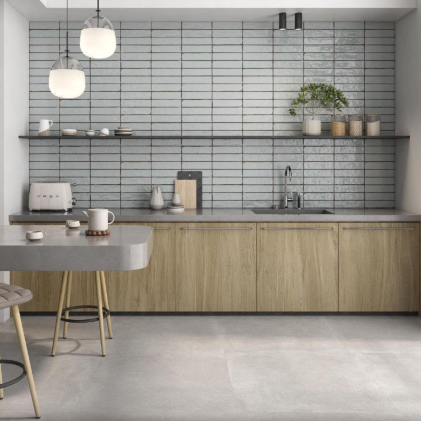 Pavimento Cerâmico Pamesa 90x90cm Mosel Ash Comercial