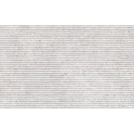 Pormenor da textura e linhas do decorado cerâmico Certeca Flay Grey 25x40cm.