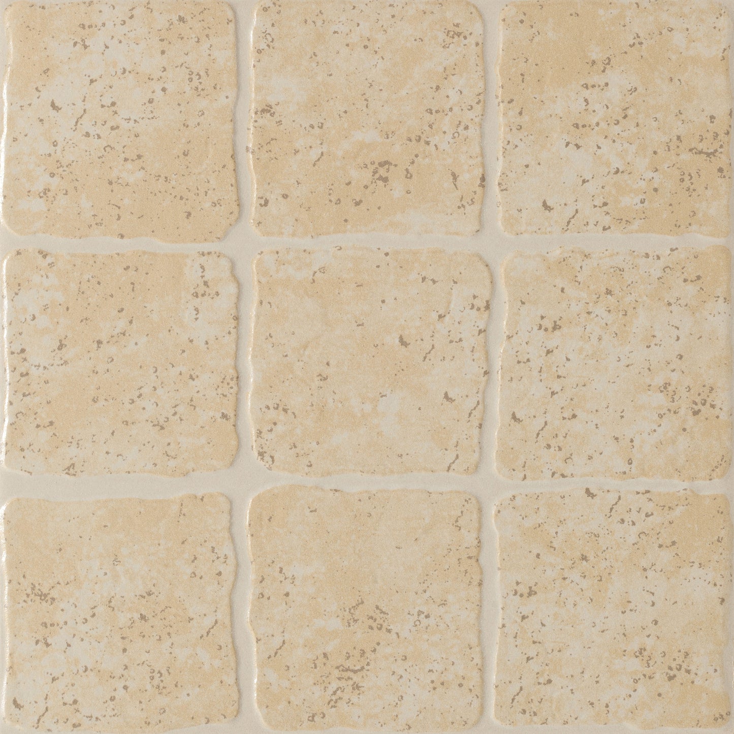 Textura do azulejo cerâmico Portuense White 33x33cm com efeito de pedra e acabamento mate.