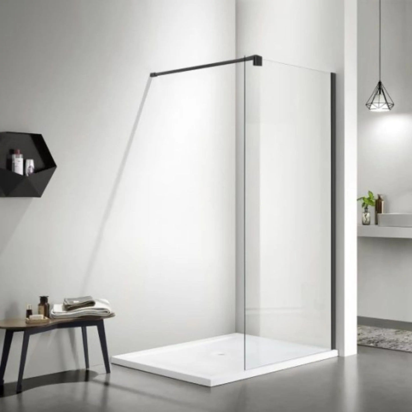 Painel Base de Chuveiro EQ+ Milão 100cm Preto Mate EQ+