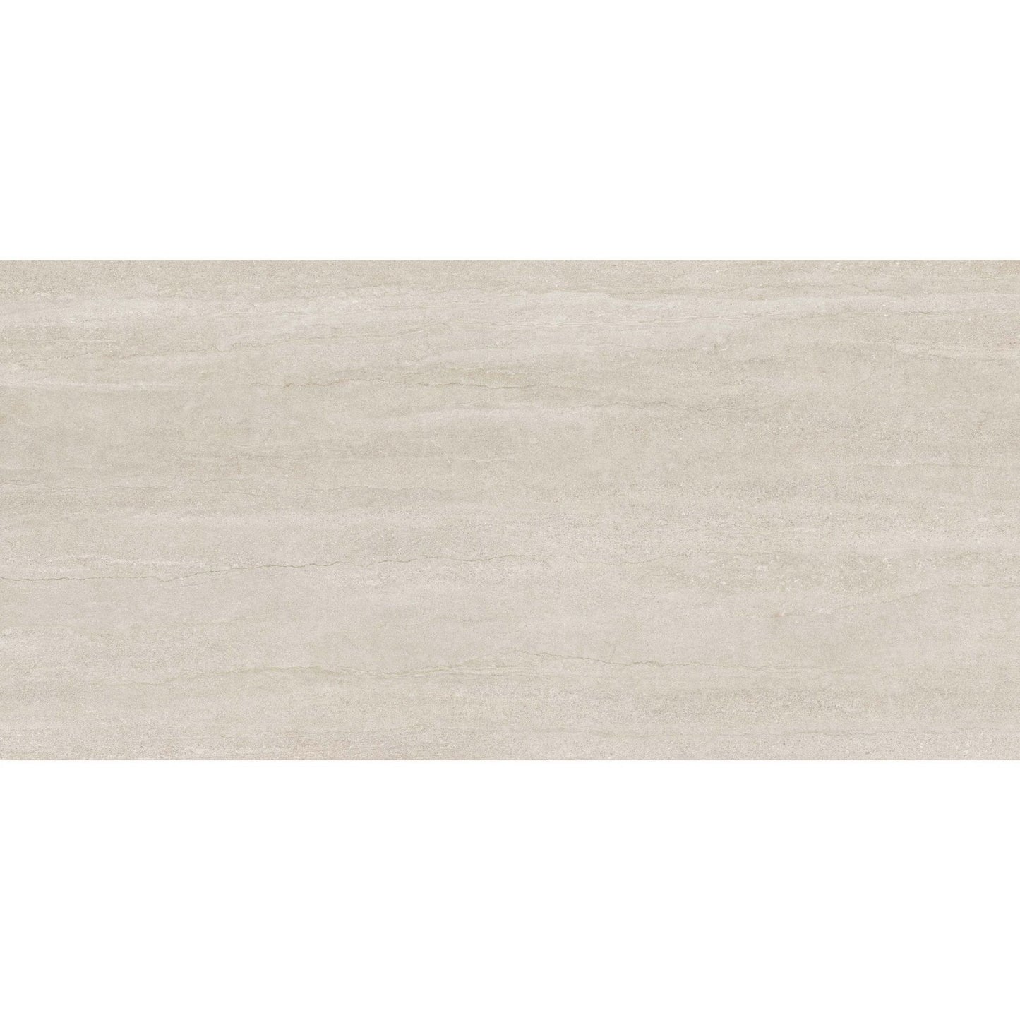 Alt Text= 'Amostra do pavimento cerâmico Serena Veincut Bone de grande formato, exibindo a sua textura e cor osso com veios finos.'