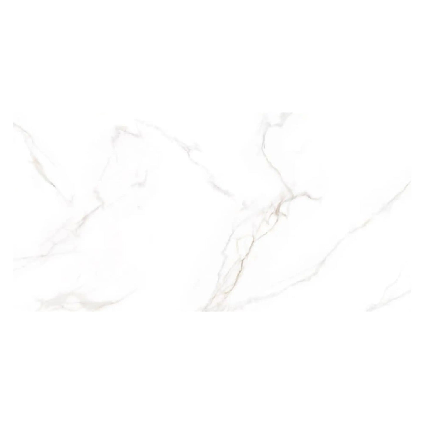alt='Detalhe do pavimento cerâmico Calacatta Supremo, exibindo os seus veios dourados sobre o fundo branco.'
