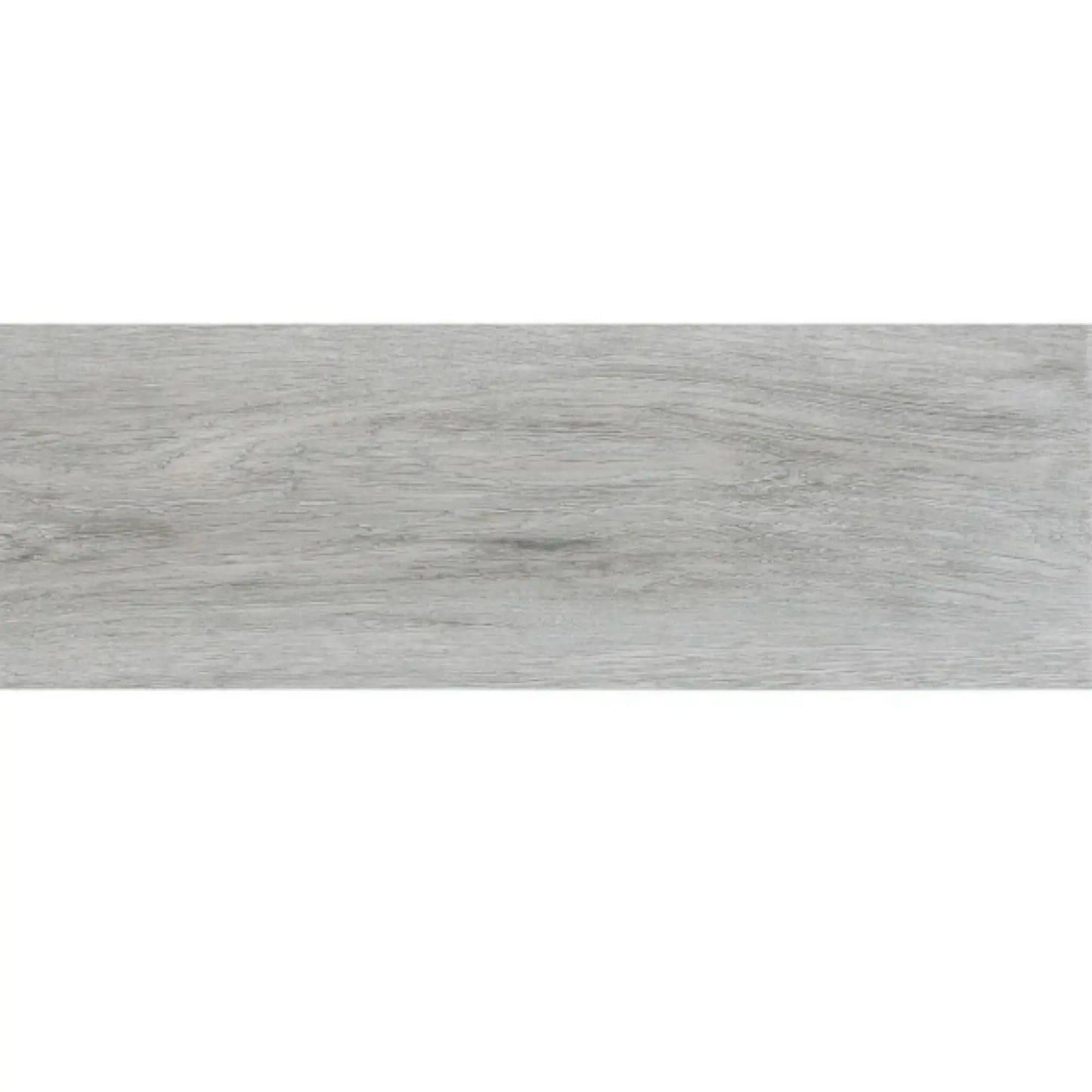 alt='Peça de pavimento cerâmico retangular Forest Argent Gris com acabamento a imitar madeira em tons de cinza.'