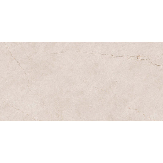 Alt text: 'pavimento cerâmico marble crema delicato com efeito de mármore e tons de areia.'