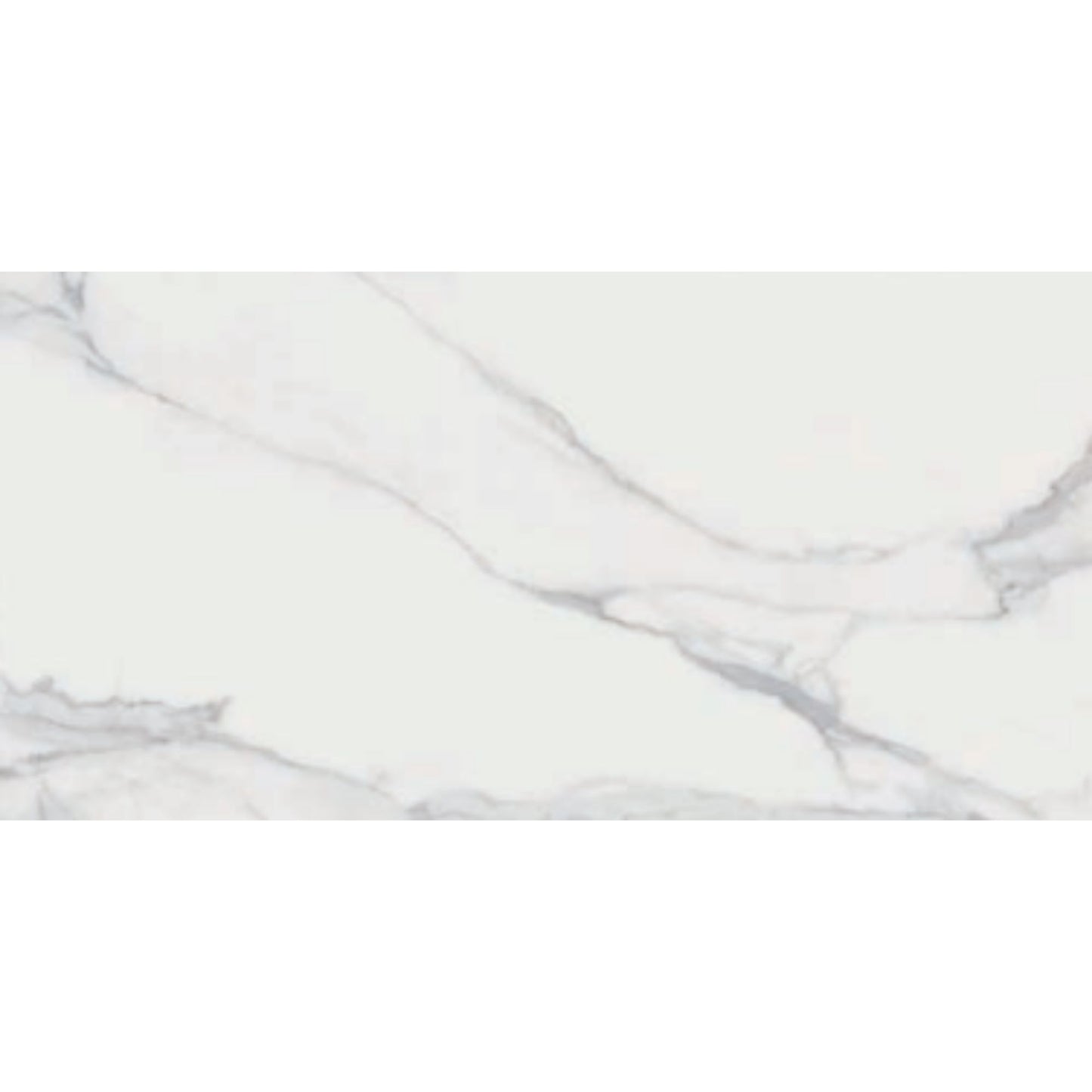 Alt Text: 'Pavimento Cerâmico Portofino Brilho Retificado 60x120 cm com padrão de mármore.'