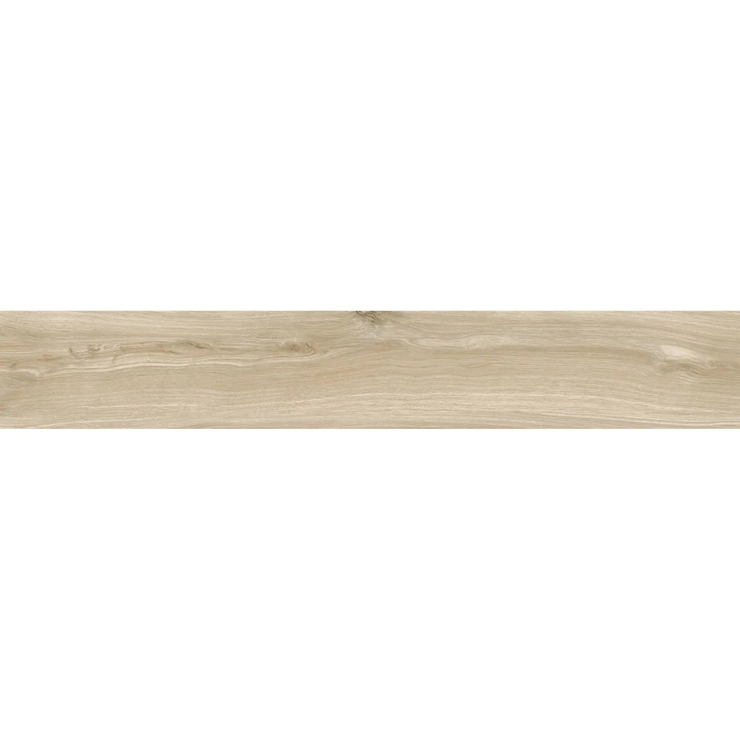 alt='Régua de pavimento cerâmico com efeito de madeira em tom bege claro Lodge Beige Plus Eco.'