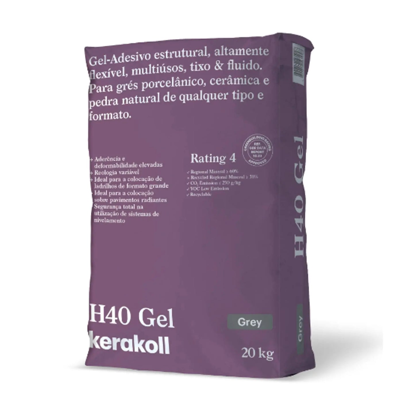 Cimento cola H40 GEL cinza 20kg | Kerakoll KERAKOLL
