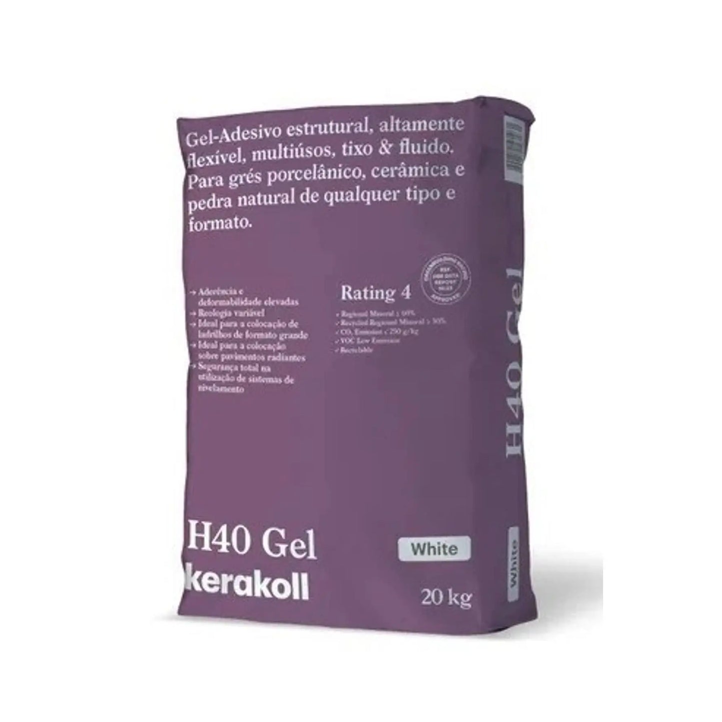 Cimento Cola H40 GEL Branco 20 Kg | Kerakoll