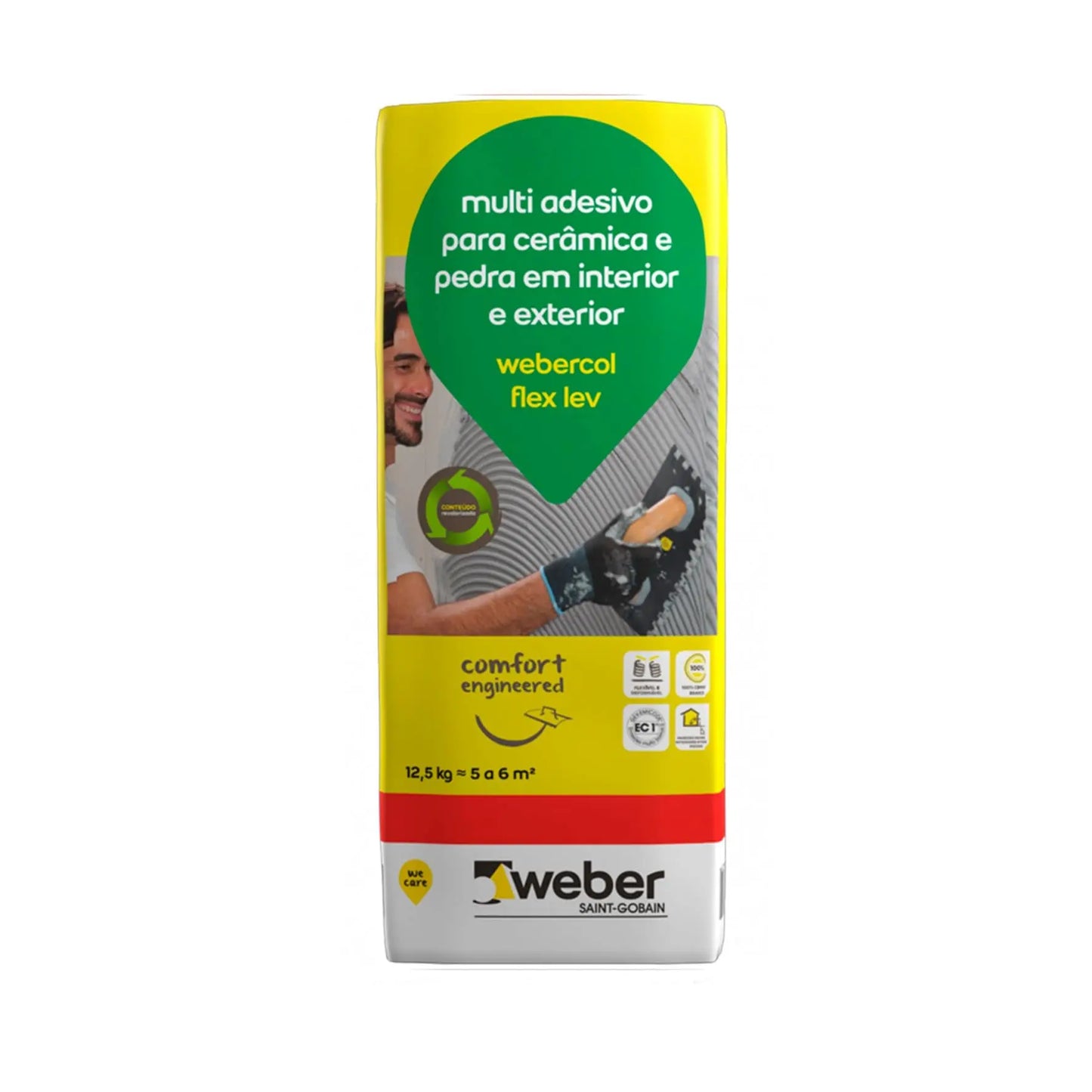 Saco WEBER.COL FLEX LEV Cinza 12,5 Kg