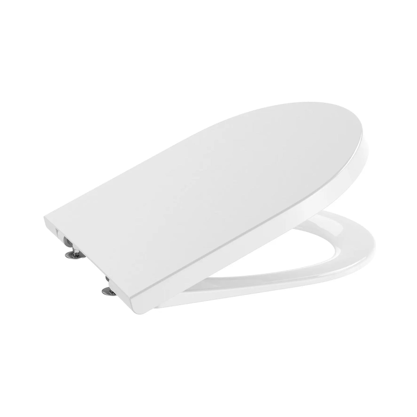 Tampo de Sanita Inspira Round Branco de Queda Amortecida da Roca