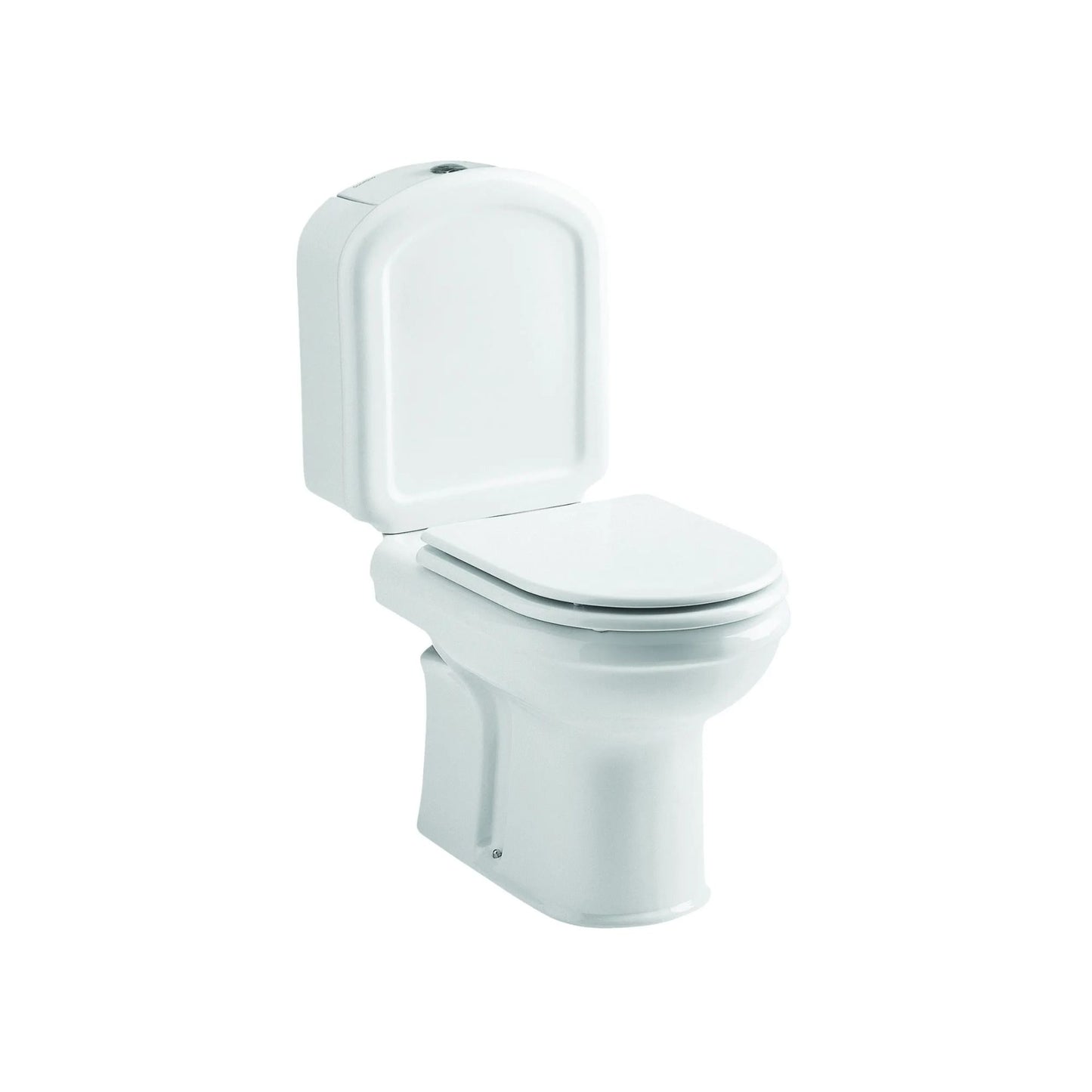 Sanita completa de chão com tanque modelo REGINA da Sanitana em cerâmica branca, vista de perfil.