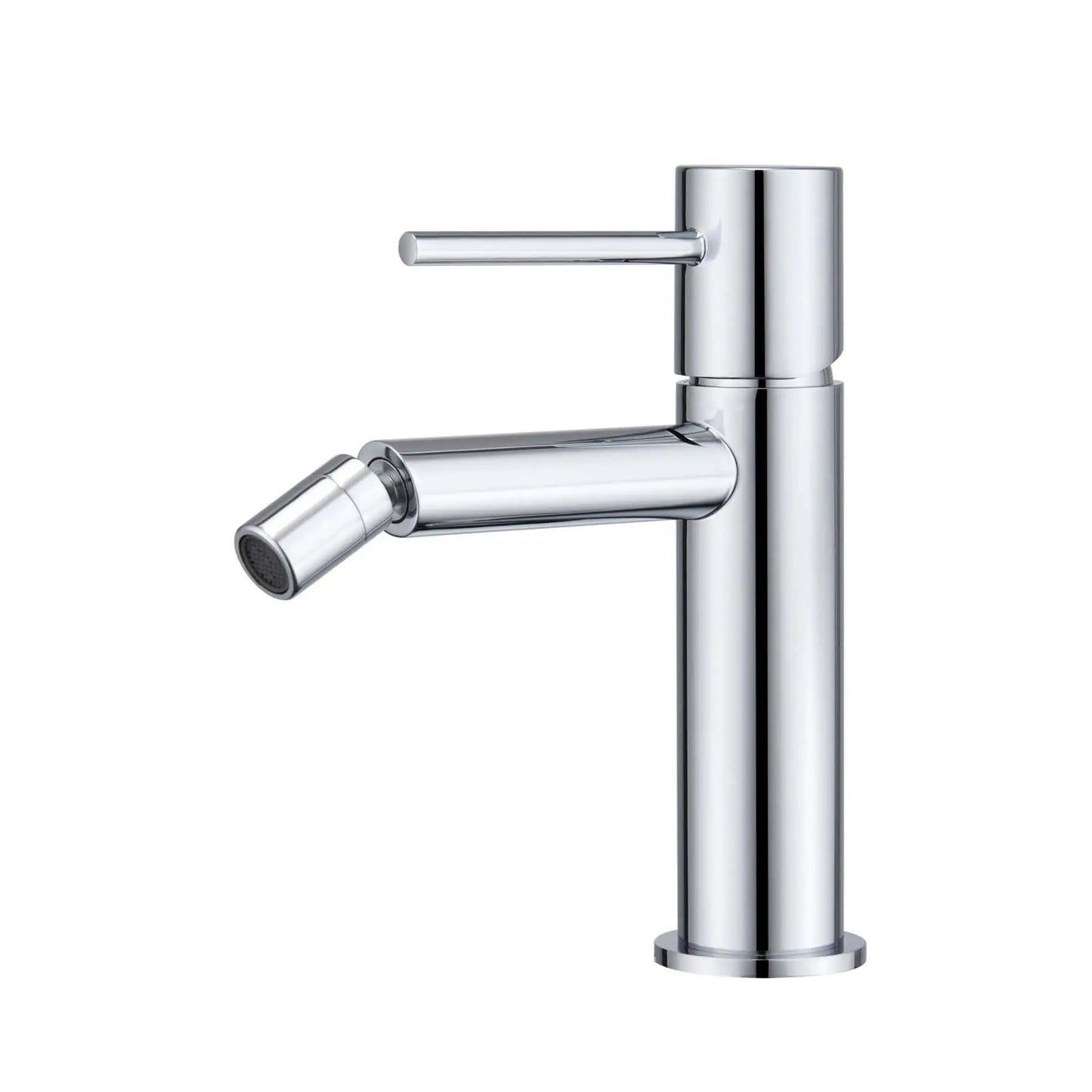 Torneira de bidé monocomando Imex Monza cromada, com manípulo slim e bico ajustável.