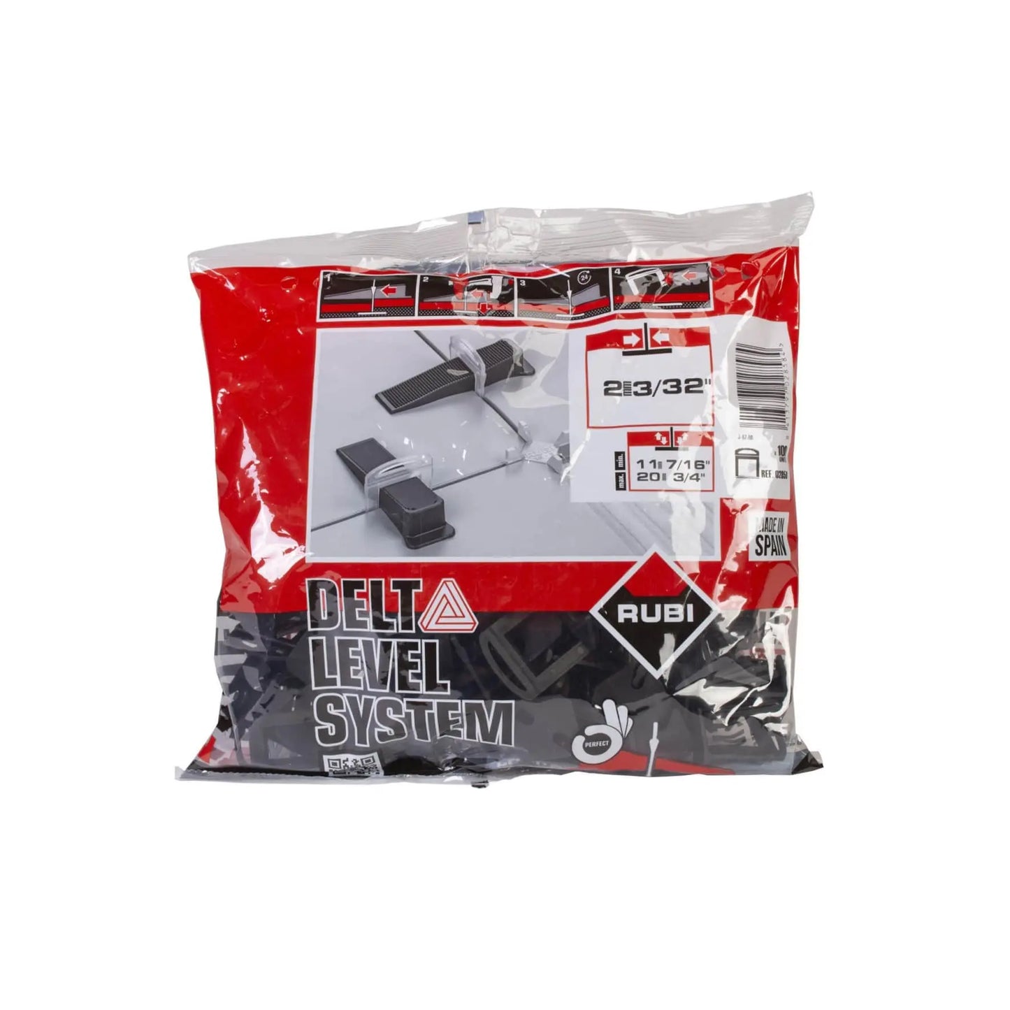 Saco de 100 Abraçadeiras 11-20mm de 2mm Delta Level System da Rubi.