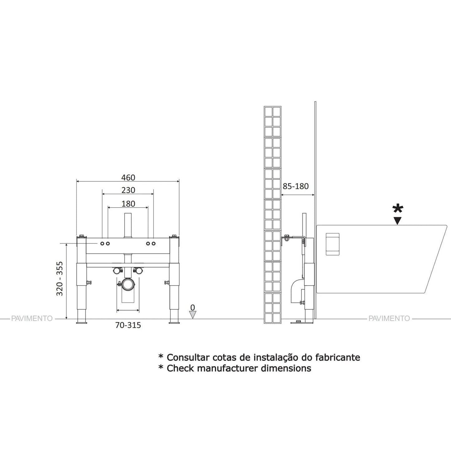 Suporte Fixação p/Bide 430 Sanindusa