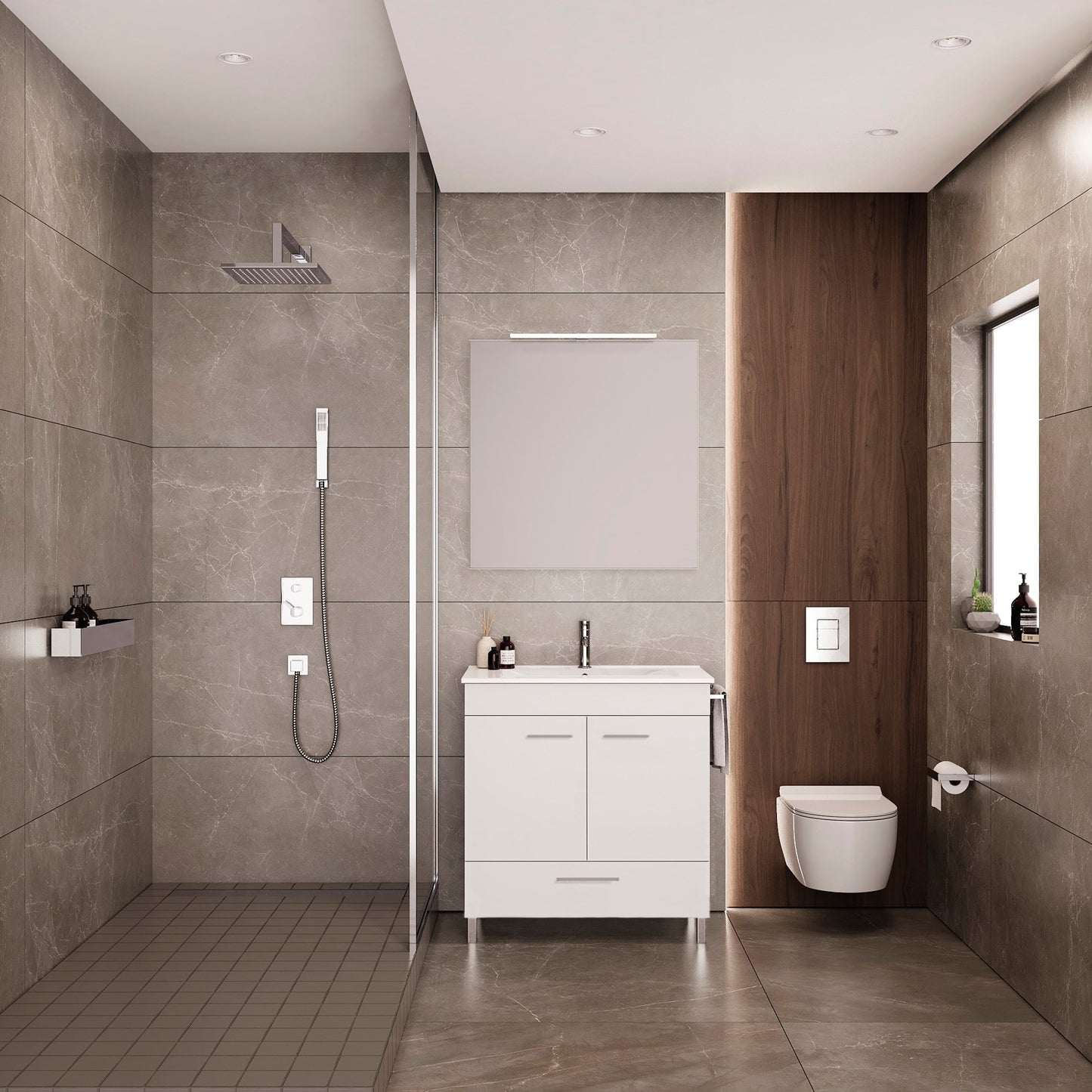 Móvel Lisboa New de 80 cm Branco aplicado num ambiente