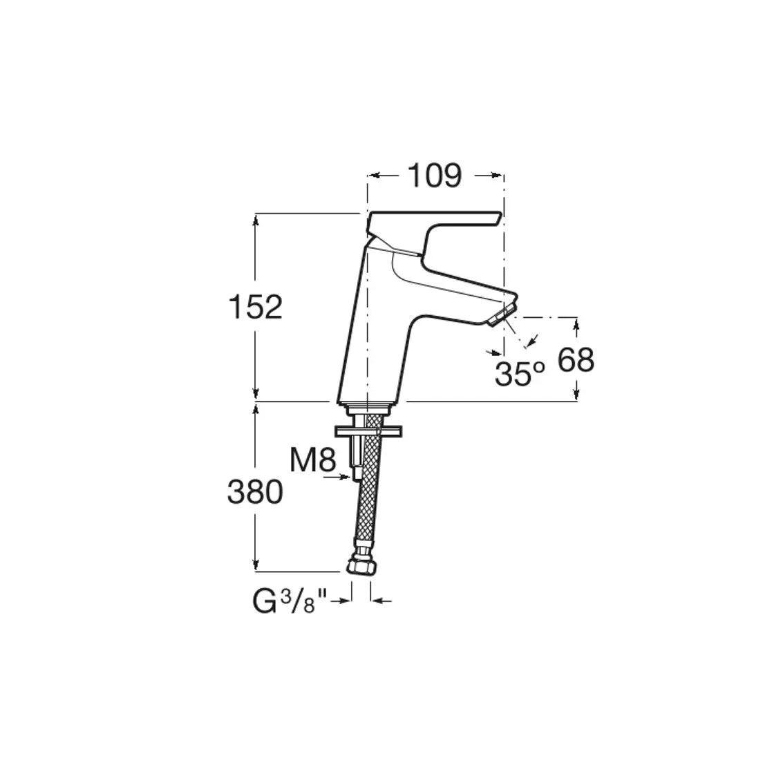 Torneira de lavatório MALVA cromada | A5A313BC00 | Roca ROCA