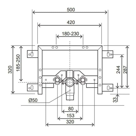 Estrutura para Bidé Suspenso Oli Simflex OLI
