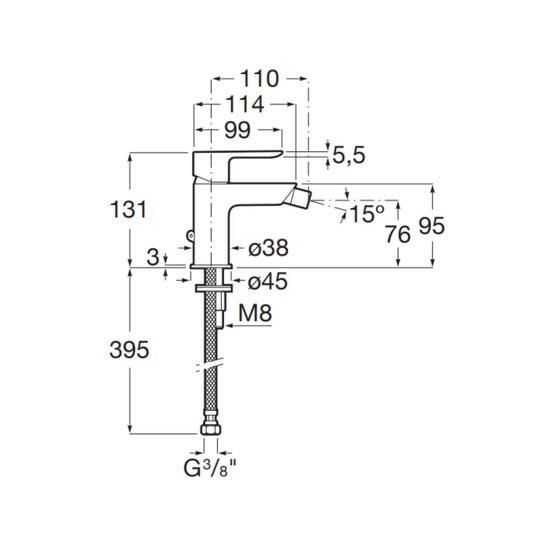 Torneira de Bidé Roca Cala Cromado ROCA