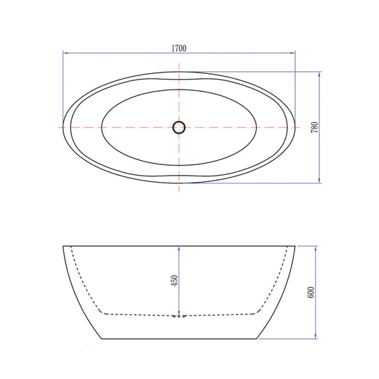 Banheira NOA 170x78 branca | Showerbox SHOWERBOX