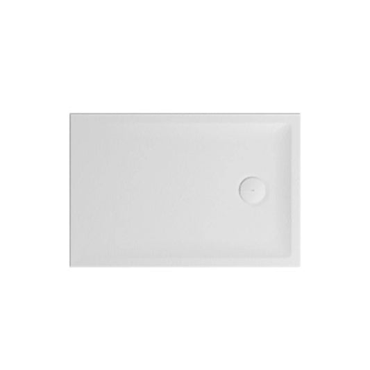 alt='Base de chuveiro retangular Sanitana Vita de 120x80 cm em branco mate com textura antiderrapante, vista de cima.'
