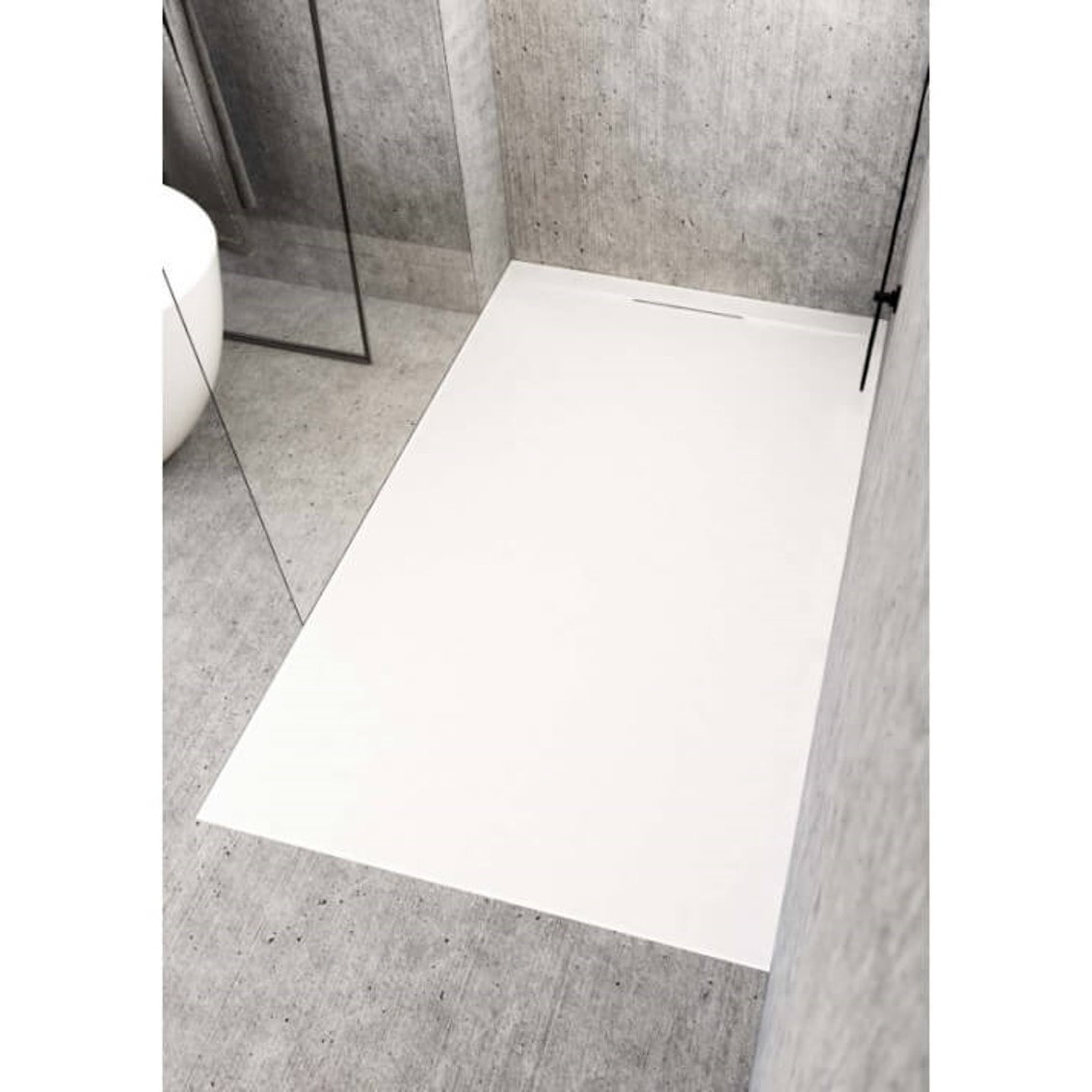 Base de duche NEW EKOSTONE 80x100 branca | SA.NEK10080BL