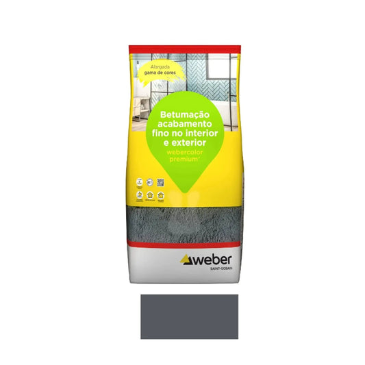 Betume para juntas WEBERCOLOR PREMIUM + classic cinza escuro 5kg | Weber WEBER