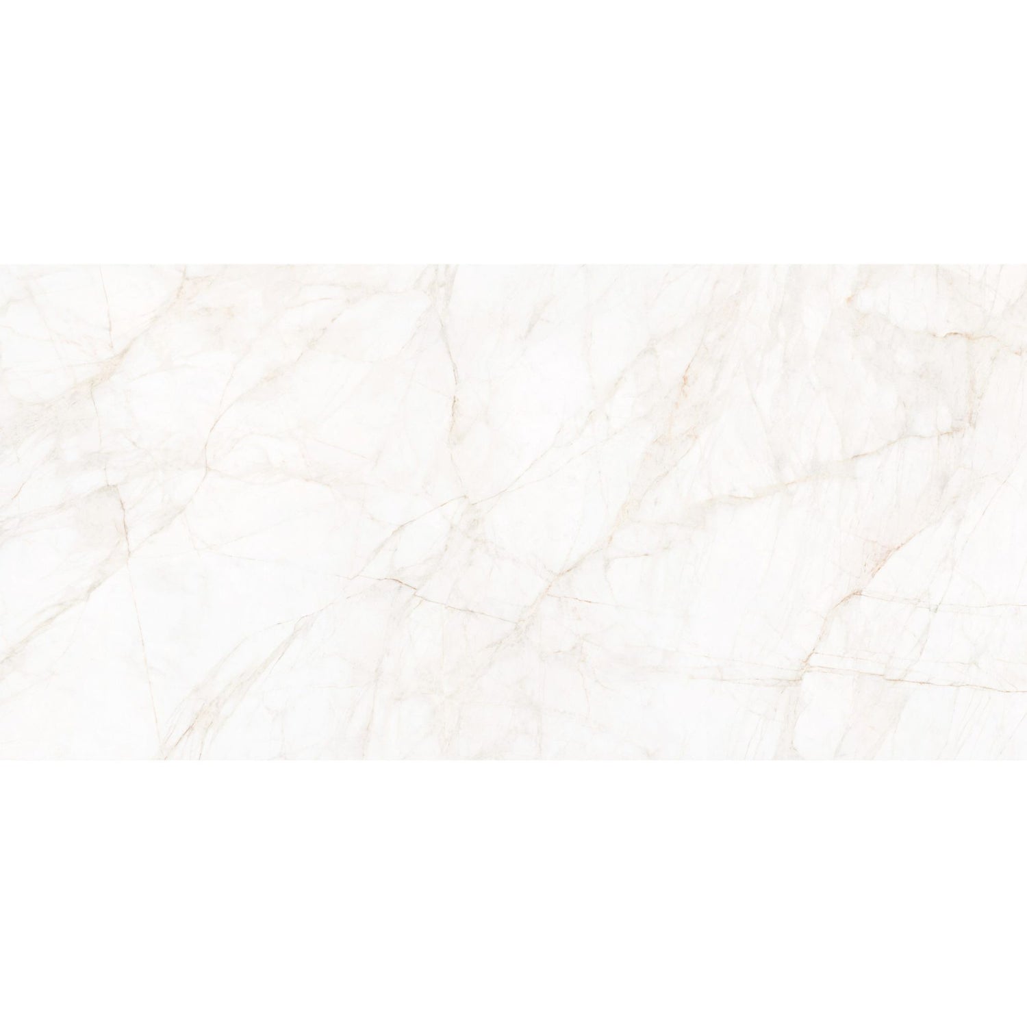 Textura detalhada do cerâmico Marble Dolomita Blanco Polido, mostrando os veios subtis em tons de bege e dourado.