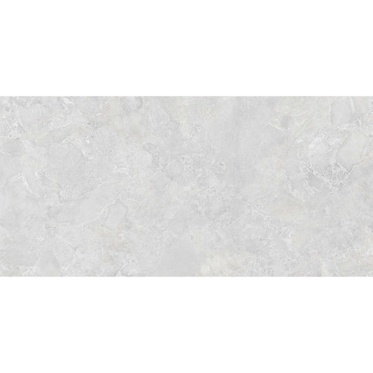 Vista frontal da peça inteira de pavimento cerâmico Roca Avalon Rock Blanco 120x280cm rectificado   