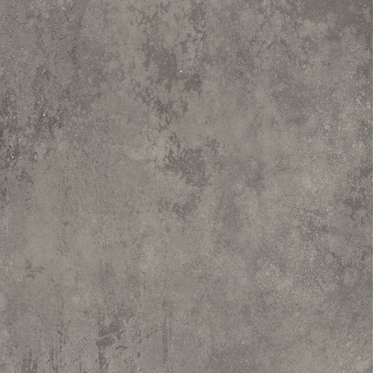 Close-up da textura efeito cimento do pavimento cerâmico Cementino Grey mate.