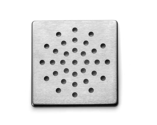 Grelha quadrada em aço inoxidável 100x100 mm do ralo de duche Erix Eristop.
