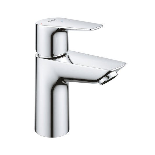 Torneira monocomando Grohe BauEdge em acabamento cromado com design moderno e linhas dinâmicas.