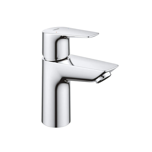 Torneira monocomando de lavatório Grohe BauEdge S vista do lado esquerdo.