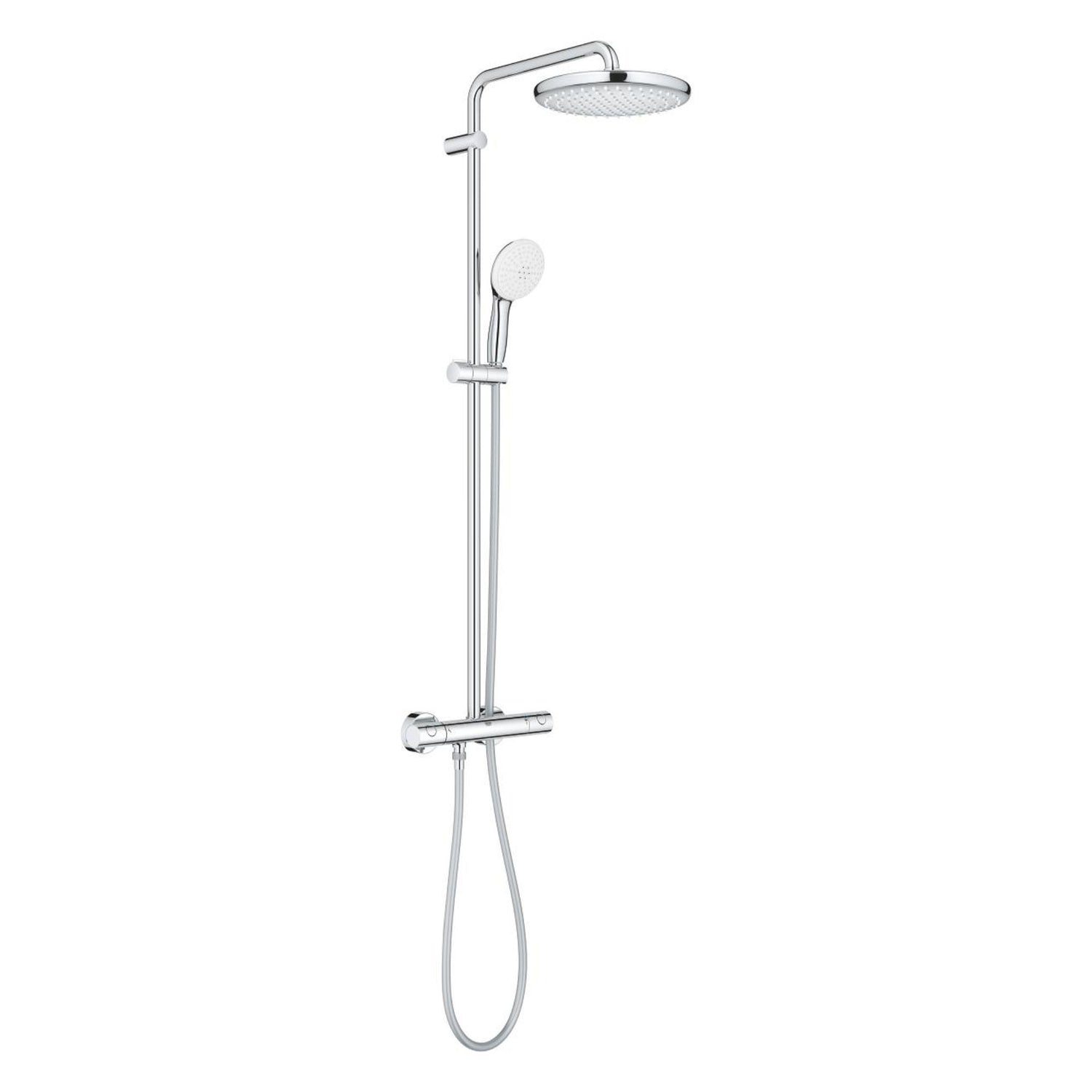 Coluna de duche Grohe Tempesta System 250 cromada vista lateral.
