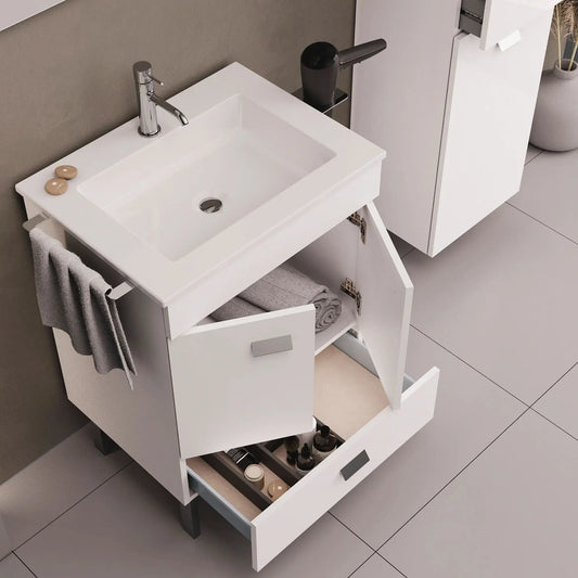 Lavatório de Encastrar Banhoazis Lupi 61 Branco BANHOAZIS