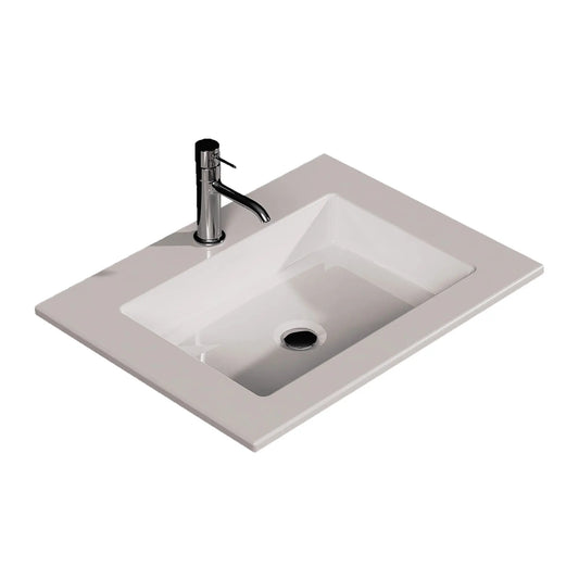 Lavatório de Encastrar Banhoazis Lupi 61 Branco BANHOAZIS