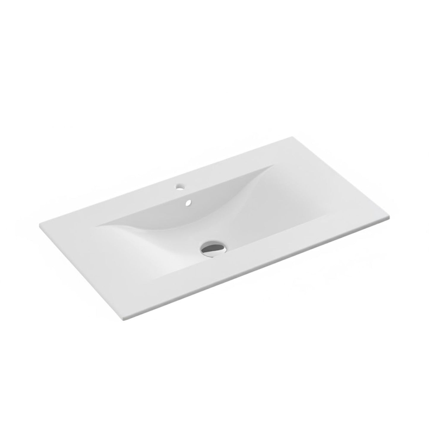 Móvel Suspenso Menacho 80cm Tanami Roble Ocre e Blanco Polar