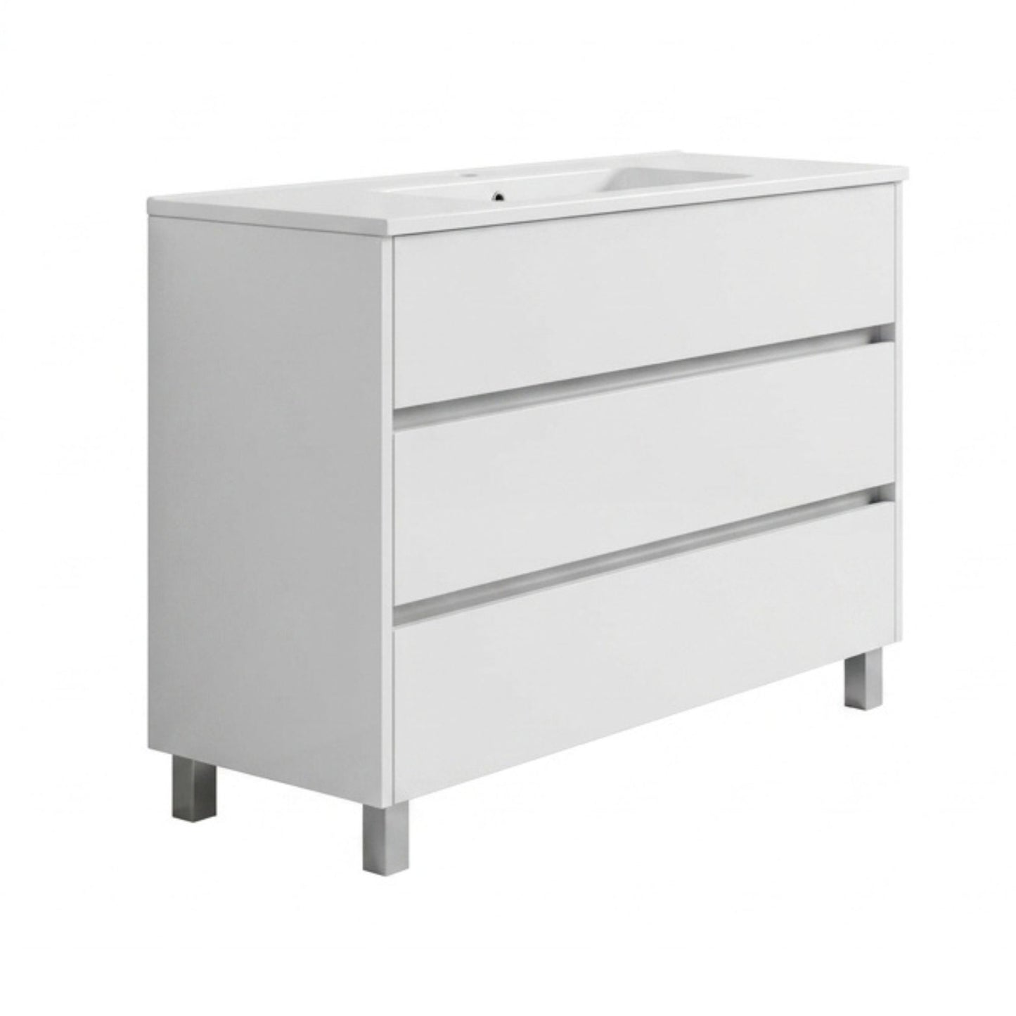 Móvel de casa de banho Moovlux 80cm Axis branco com lavatório e pés