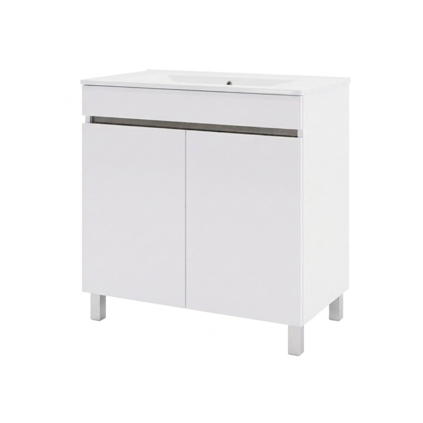 Móvel e Lavatório Moovlux 60cm Viana Branco