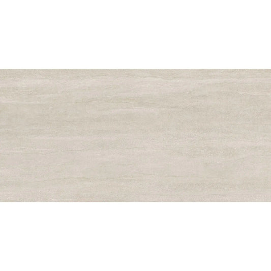 Alt Text= 'Amostra do pavimento cerâmico Serena Veincut Bone de grande formato, exibindo a sua textura e cor osso com veios finos.'