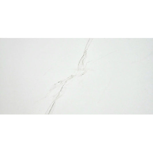 Pavimento cerâmico 60x120 cm Staturio Café polido efeito mármore branco com veios
