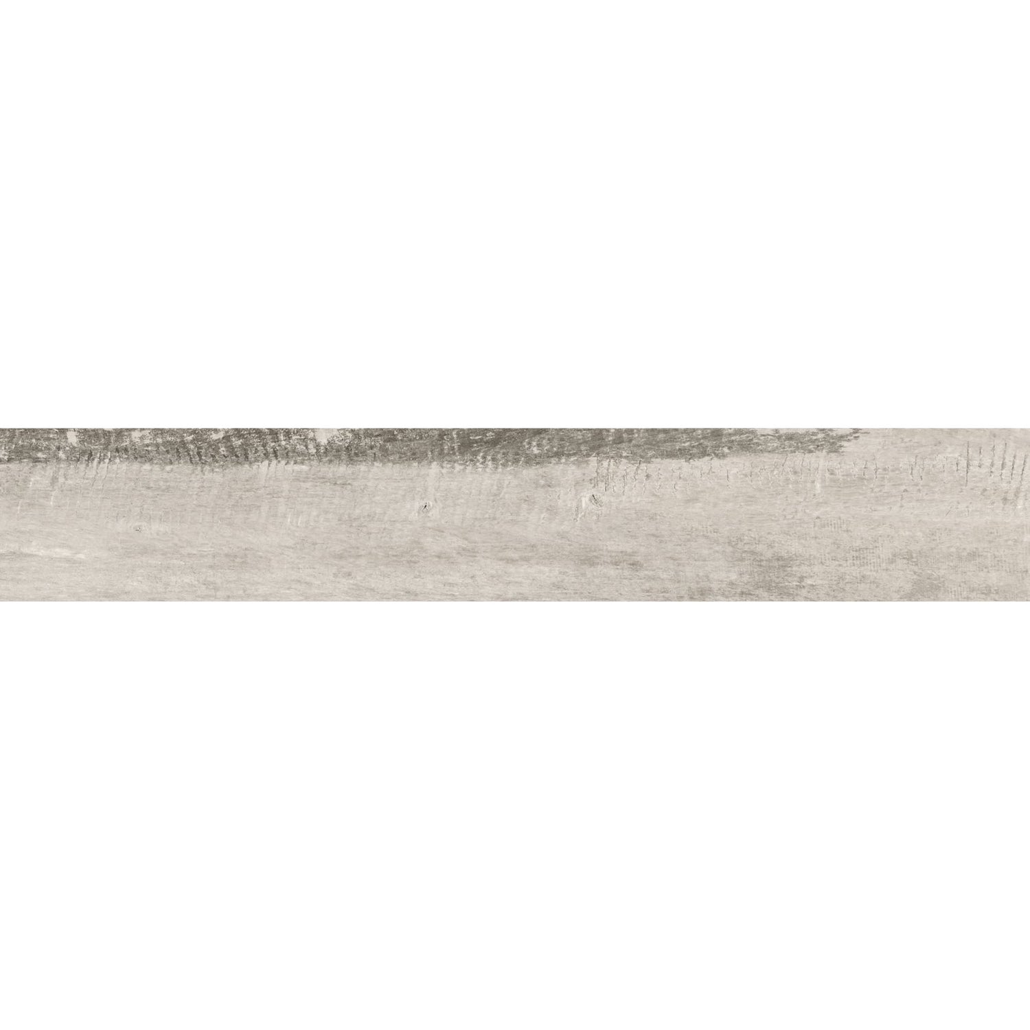 Régua de pavimento cerâmico Gresart Vermont Ash 25x150cm rectificado efeito madeira cinza.