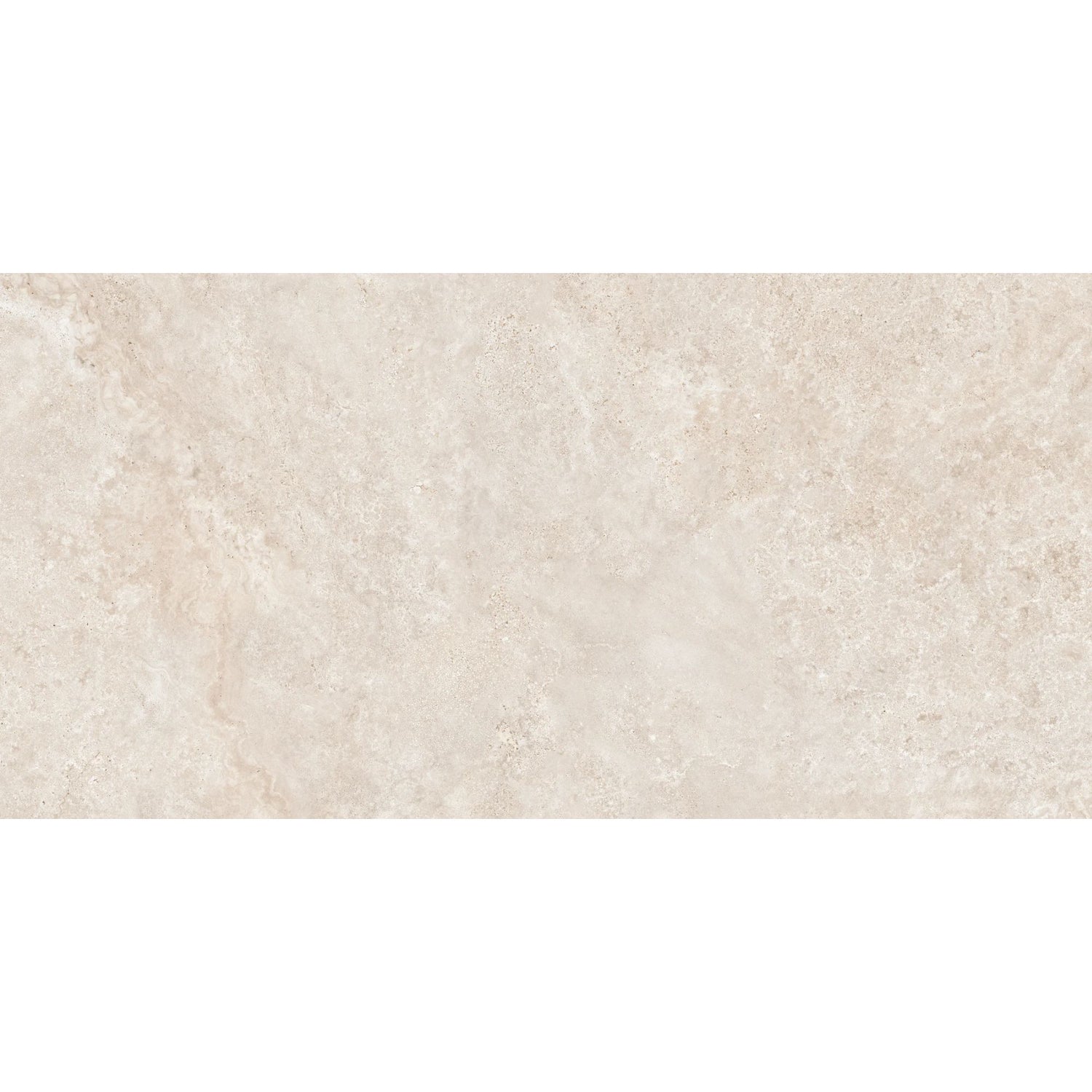 Peça de pavimento cerâmico Love Tiles Velvet Cross White 60x120cm rectificado com textura mate touch em tom bege claro.