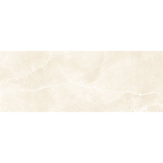 alt='Detalhe do pavimento cerâmico Marble Cream, mostrando a sua cor creme suave e veios subtis de mármore.'