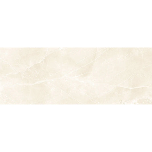 alt='Detalhe do pavimento cerâmico Marble Cream, mostrando a sua cor creme suave e veios subtis de mármore.'