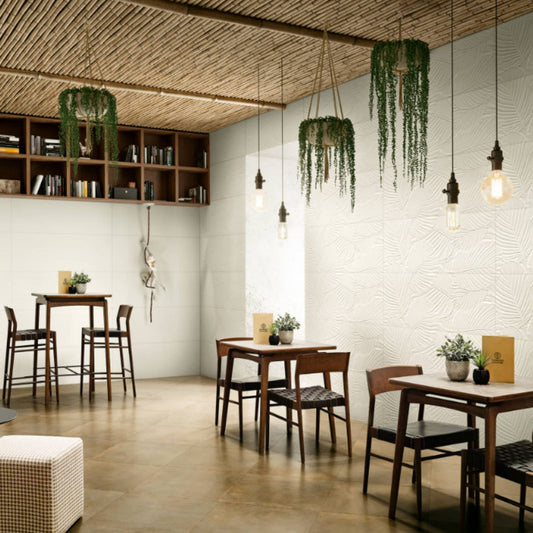 Revestimento Cerâmico Love Tiles 45x120cm Genesis White Mate Comercial