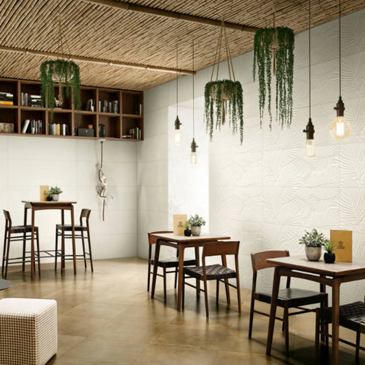 Revestimento Cerâmico Love Tiles 45x120cm Genesis White Mate Comercial LOVE TILES