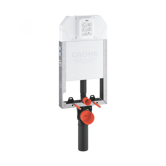 Estrutura de autoclismo encastrado Grohe Uniset Slim em perspetiva angular direita   