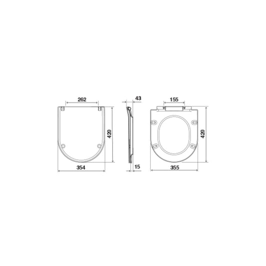 Tampo de Sanita Oli Lake Queda Amortecida Branco