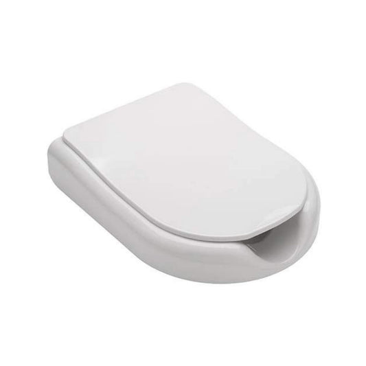 Tampo de sanita branco Sanindusa New Wc Care com design ergonómico fechado.