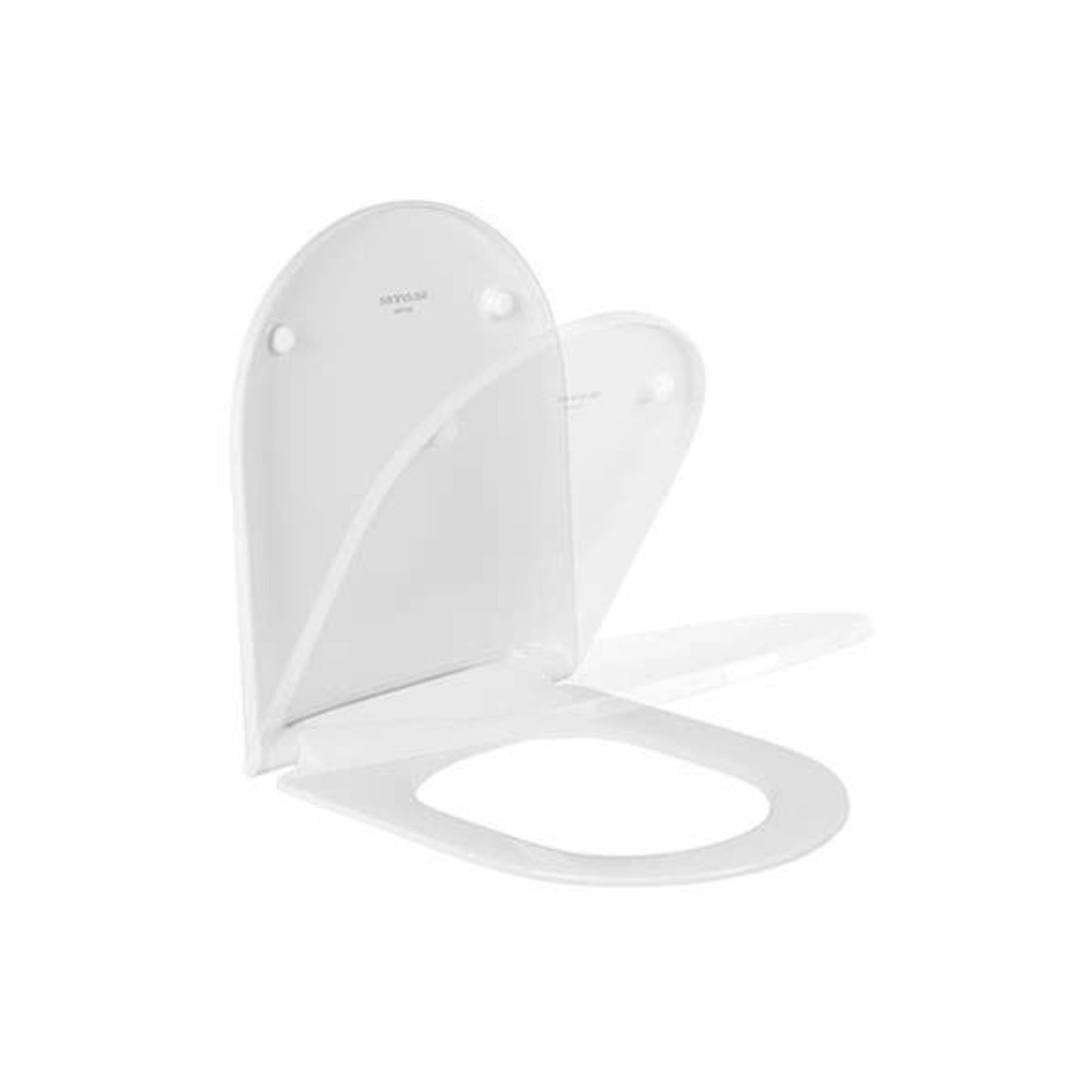 Tampo de sanita Sanindusa Winner branco com demonstração do sistema de queda amortecida.